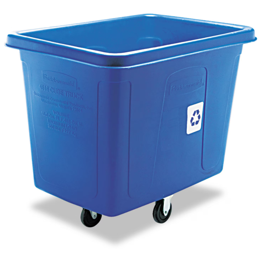 Recycling Cube Truck, 500-lb. Capacity, Blue