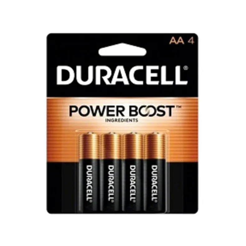 Battery: AA, Premium, Alkaline, 1.5V DC, CopperTop, 4 PK